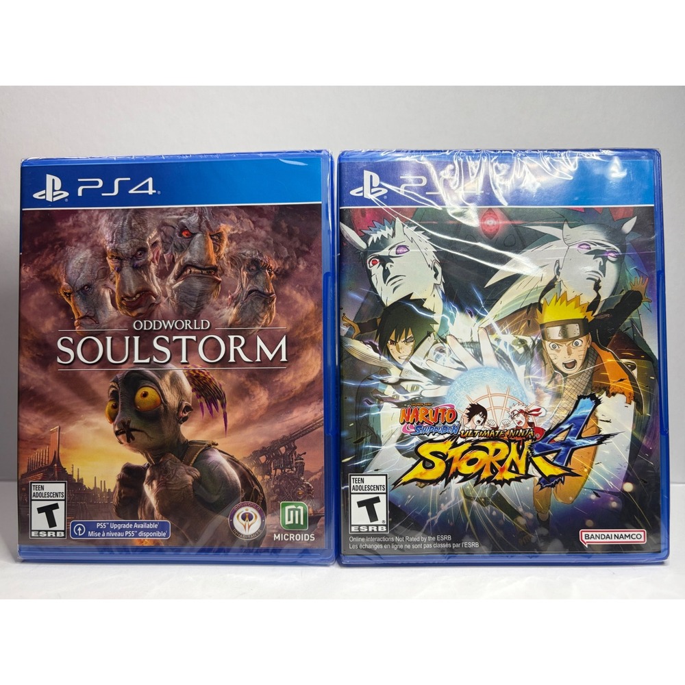 PS4 Game Bundle Oddworld Soulstorm & Naruto Shippuden Ultimate Ninja Storm 4 New